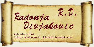 Radonja Divjaković vizit kartica